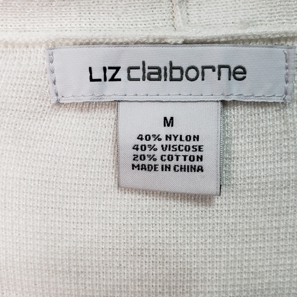 Liz Claiborne Striped Cardigan Sweater Size Medium - Picture 4 of 5